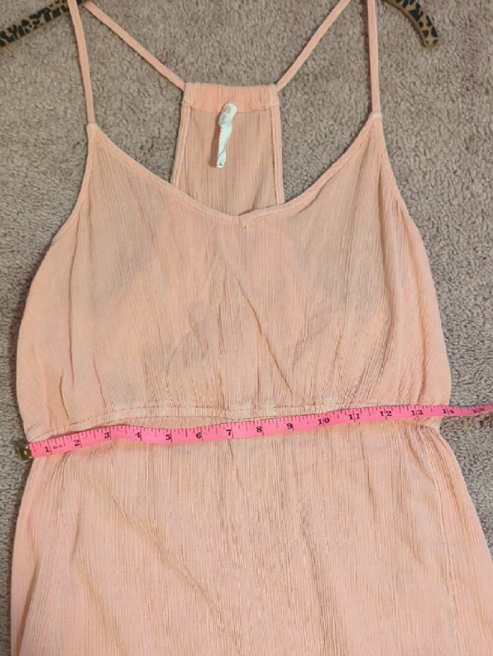 Daily Practice Women's Coral/Pink Cotton Midi Dress Beach Coastal - Picture 5 of 8